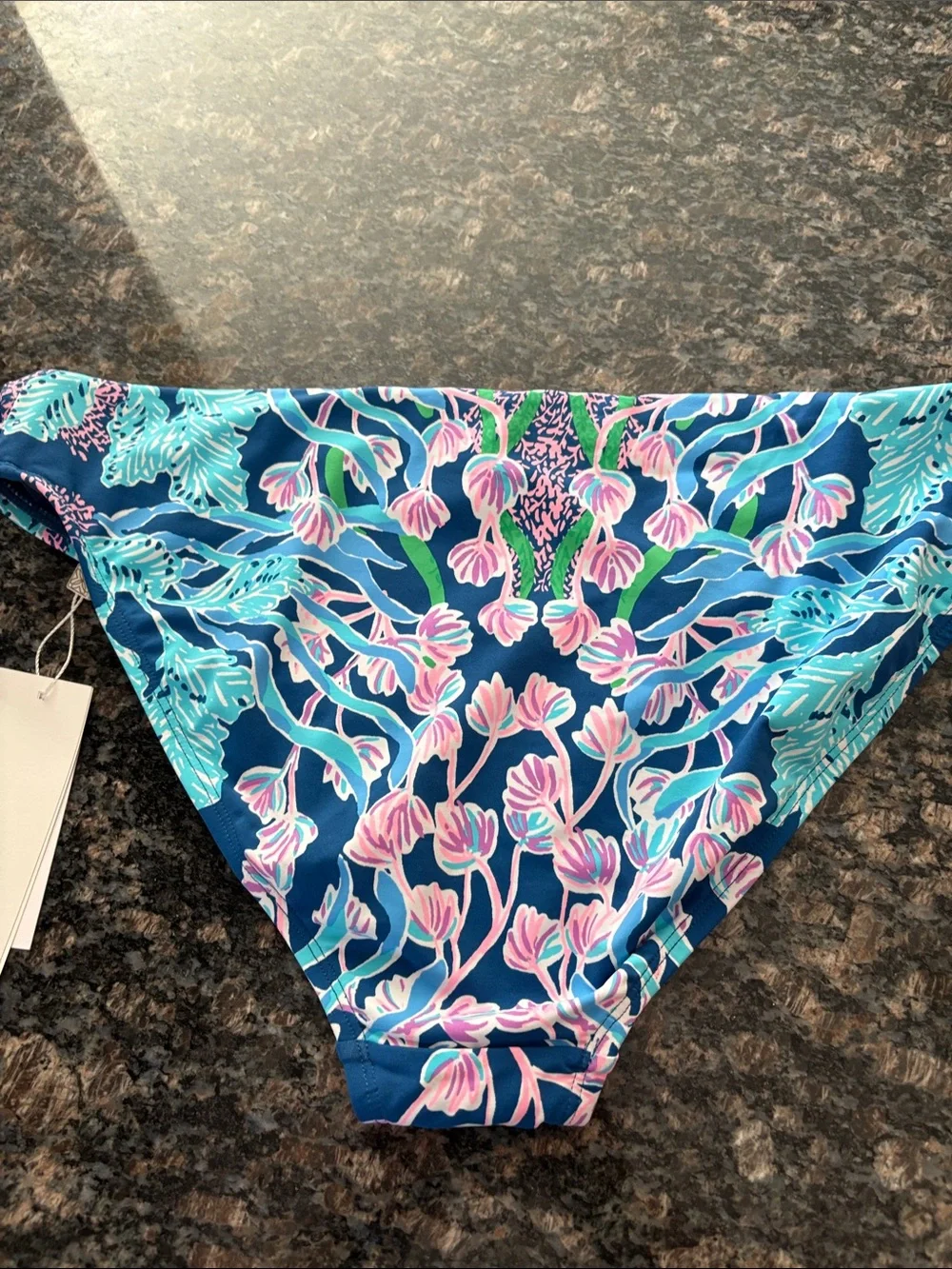 Lilly Pulitzer size 14 Barton Blue Mid-Rise Bikini bottoms bnwt